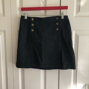 Abercrombie & Fitch Navy Suede Mini Skirt Size 2